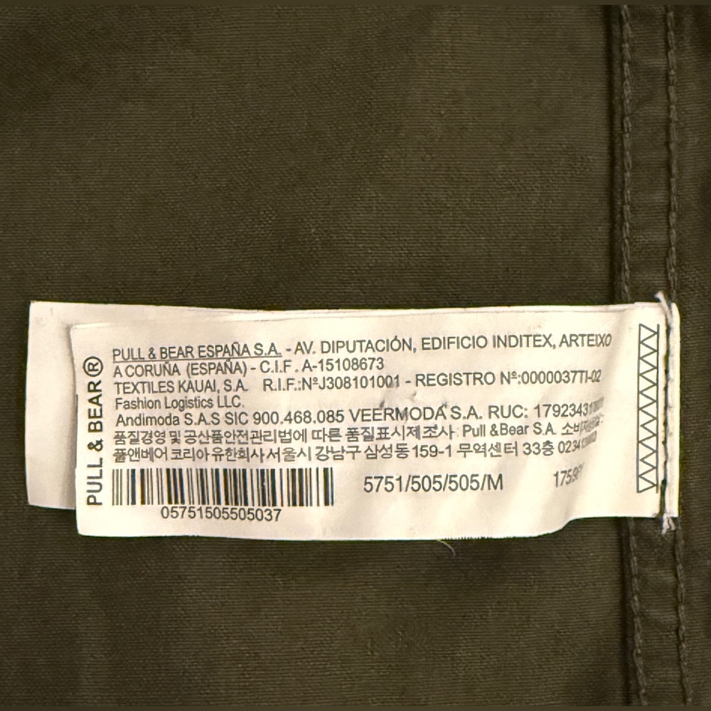 Pull & Bear Men’s Military Style Embroidered  West Blue Jacket Parka M - Picture 11 of 11